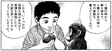 [アメスランをゴリラの子供に教える]