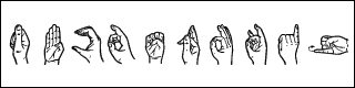 [HandSignの指文字フォント図]