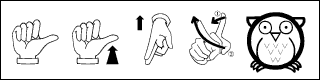 [指文字の指文字フォント図]