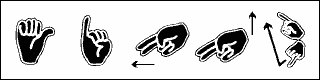 [指文字陰影体フォント図]